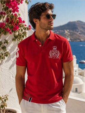Men's Polo Shirt - Cactus Red 🍎